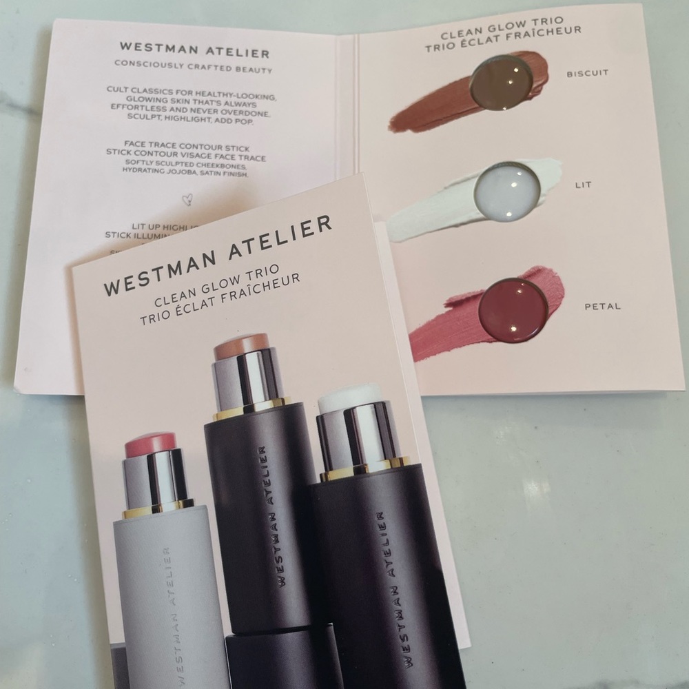 Westman Atelier Clean Glow Trio sample card